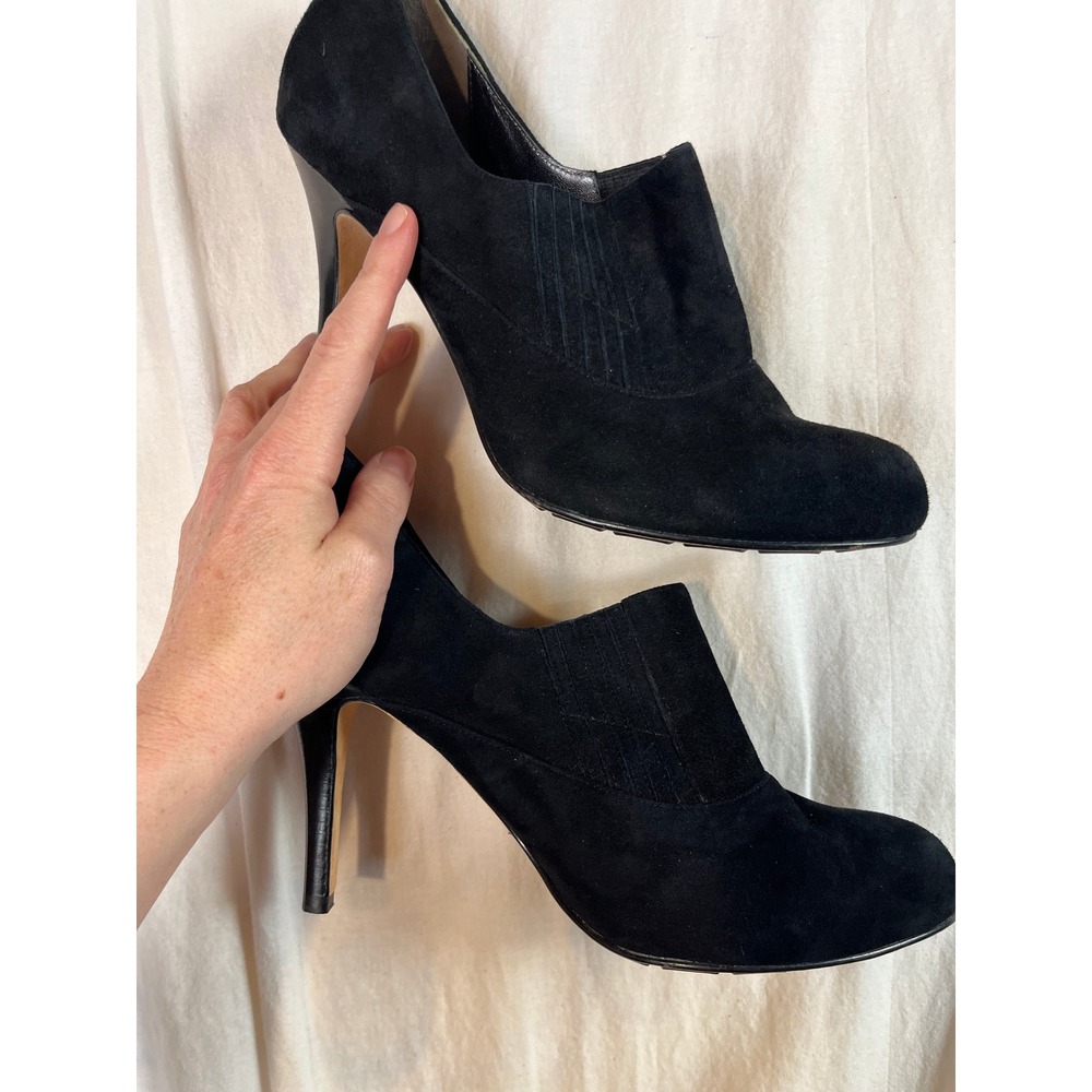 Cole Haan Talia Nike Air Black Suedeβ Shooties Ankle Bootie Pumps Heels 9.5B